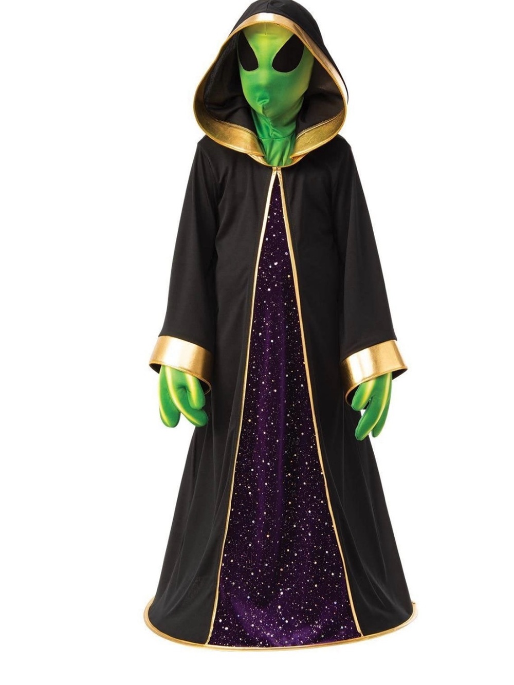 Rubies Alien Costume Child Kids Boys Medium Robe Mask Gloves Halloween EUC